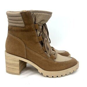 Dolce Vita Nyree Tan Multi Leather Nylon Ankle Boots Women’s 9